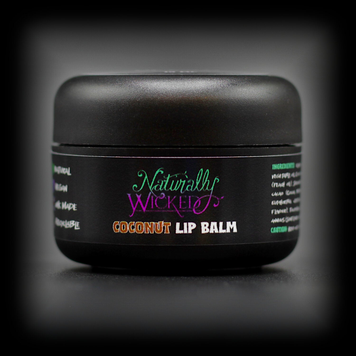 Naturally Wicked Lip Conditioning Coconut Lip Balm In Luxury Compact Container