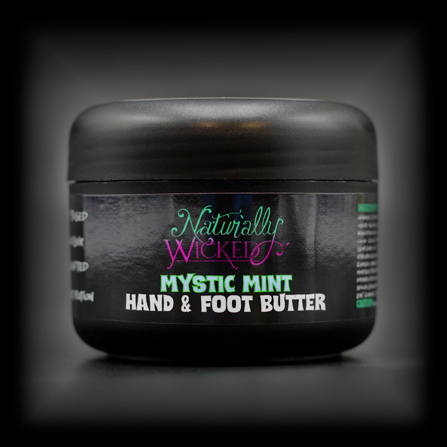 Naturally Wicked Mystic Mint Hand & Foot Butter In Luxury Rounded Black Container