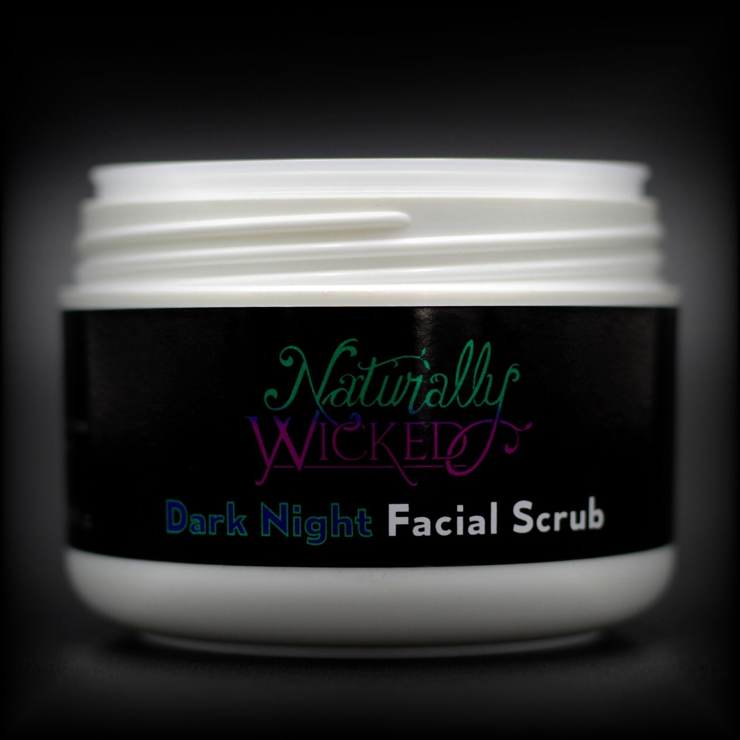 Naturally Wicked Dark Night Facial Scrub Container, Seal & Screw Connection Without Lid