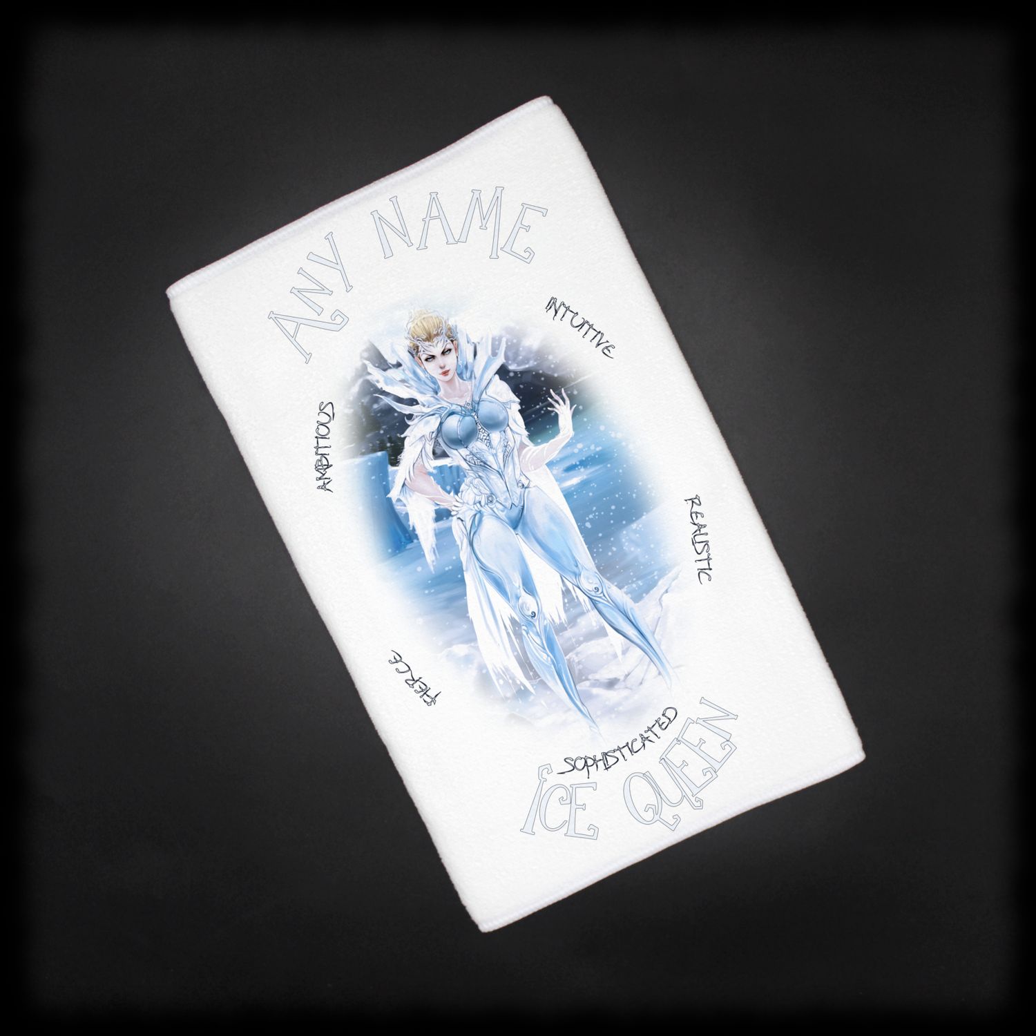 Naturally Wicked Ice Queen Personalised Gift Towel Customised With Any Name - Perfect Gift For Her