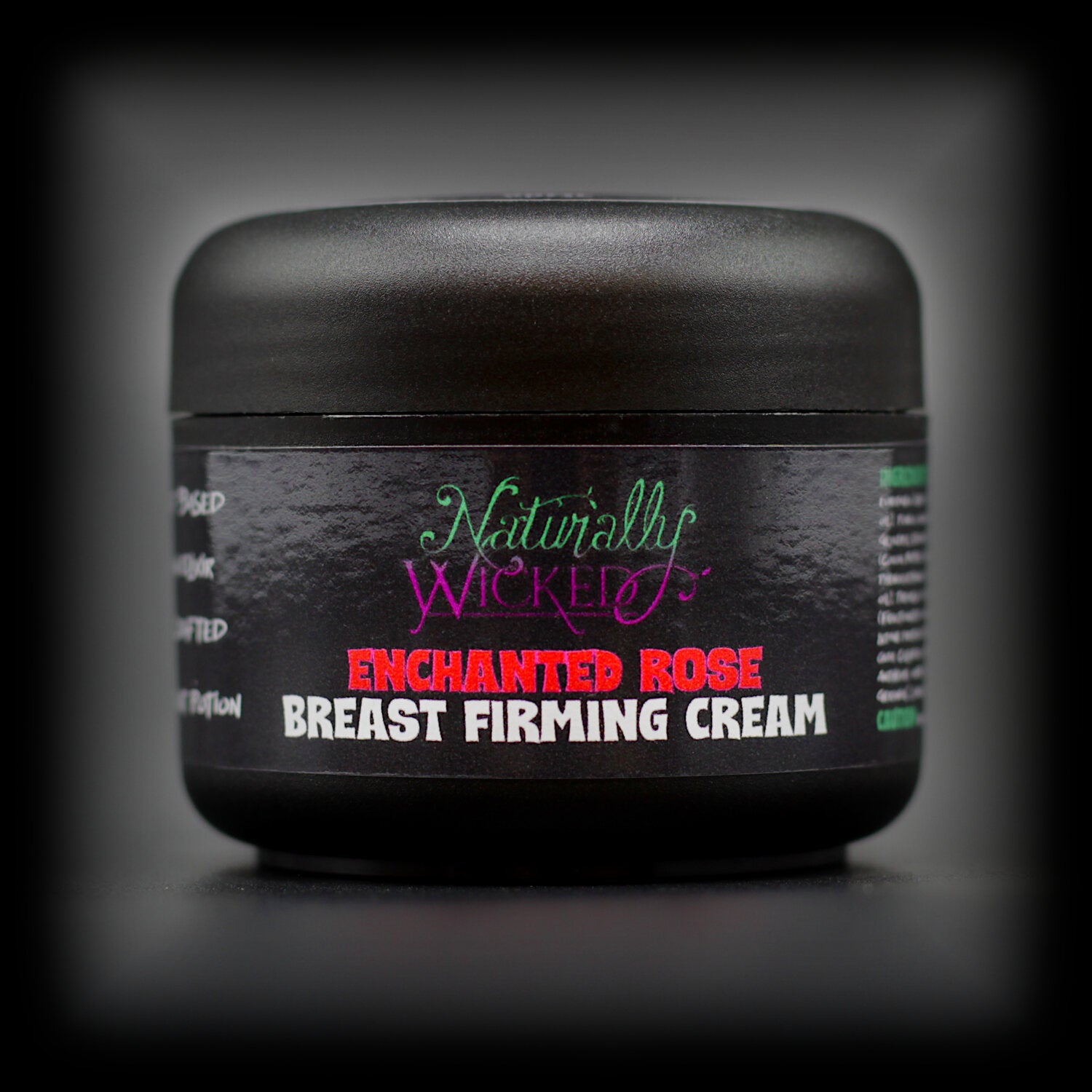 Naturally Wicked Enchanted Rose Breast Firming Cream In Luxury Black Skincare Container