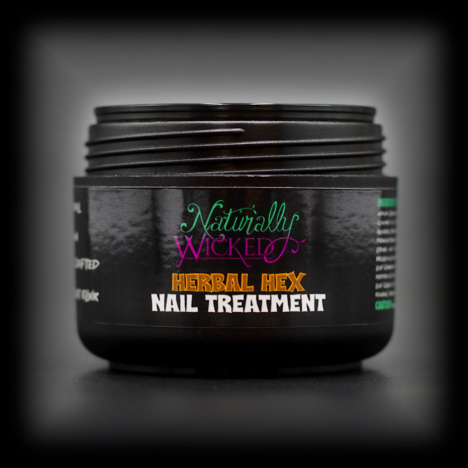Naturally Wicked All-In-One Herbal Hex Nail Treatment For Nail Strength & Repair With No Lid & Exposed Lid Seal