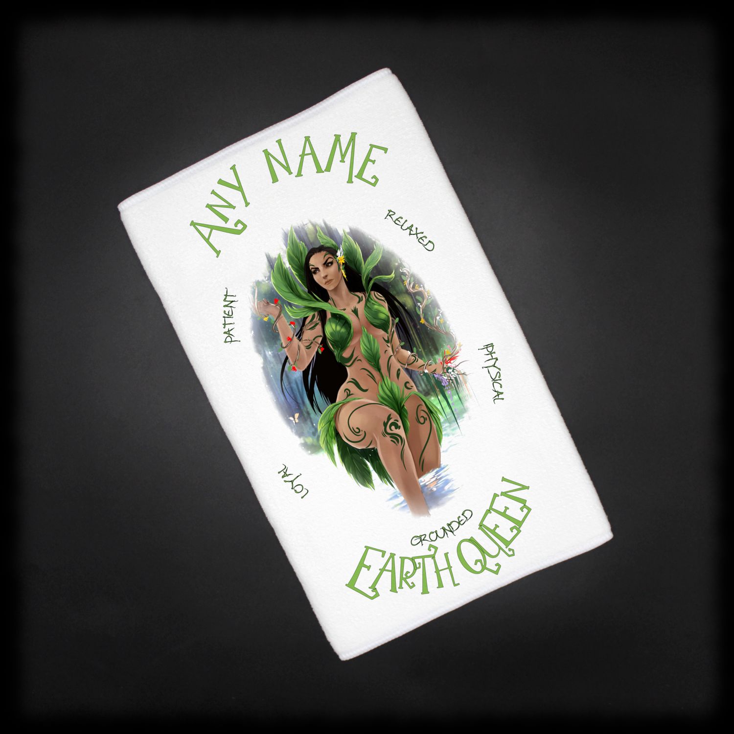 Naturally Wicked Earth Queen Towel Personalised With Any Name - The Perfect Unique Gift For Her
