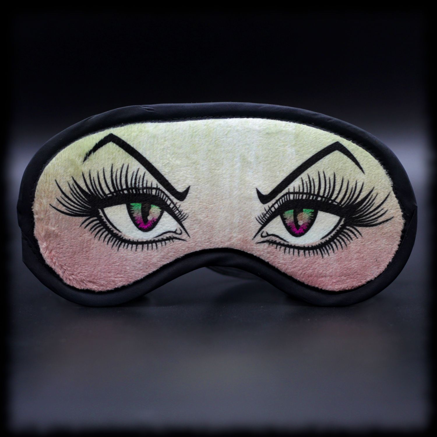 Naturally Wicked Fluffy Pink & Green Eye Mask Gift For Her