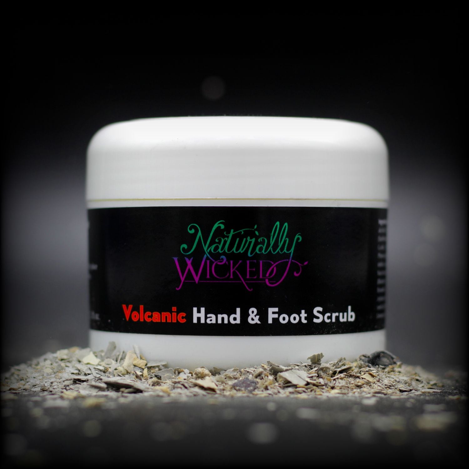 Naturally Wicked Volcanic Hand & Foot Scrub Sat In White Volcanic Ash
