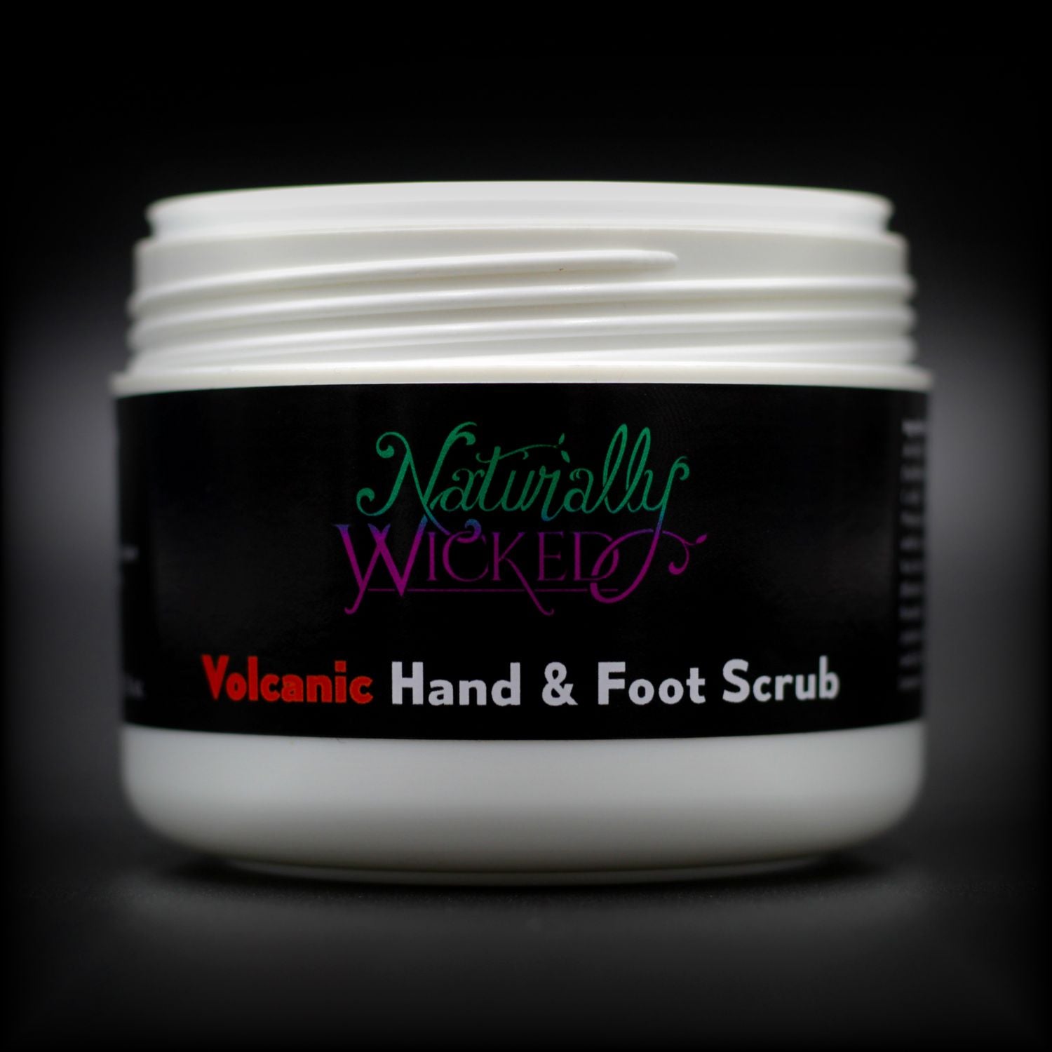 Naturally Wicked Volcanic Hand & Foot Scrub Container, Seal & Screw Connection Without Lid