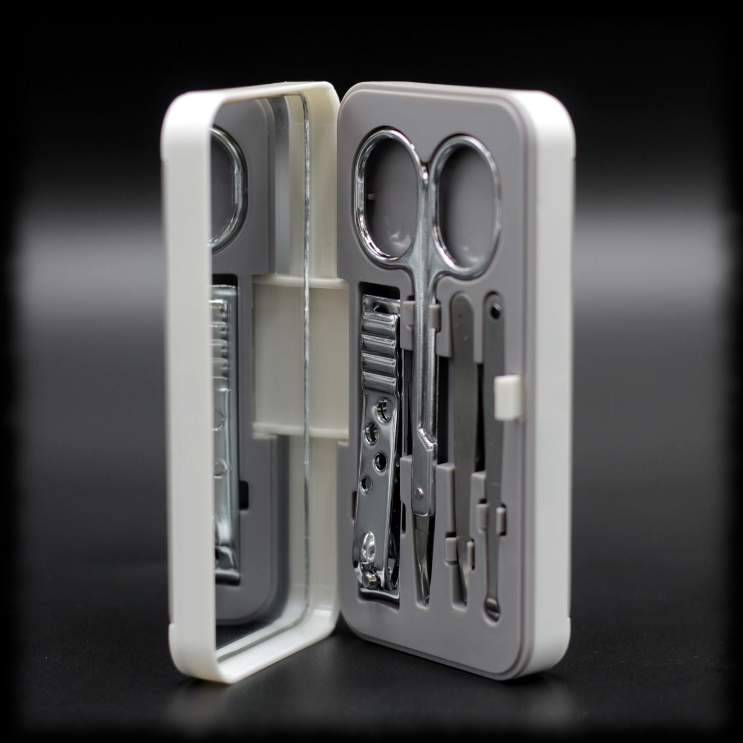 Naturally Wicked Exquisite Stainless Steel Manicure Gift Set For Her With Classy Mirror